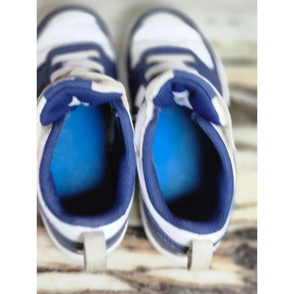 Nike Court Borough Low 2 Midnight Navy White BQ5451-107 Kids Size 12C Sneaker